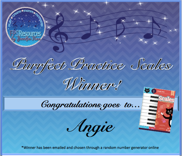 Winner of Purrfect Practice Scales Book
