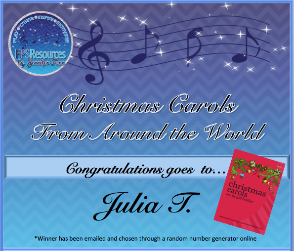 Christmas Carols Winner!
