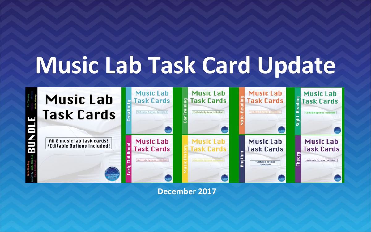 December Music Lab Task Card Update