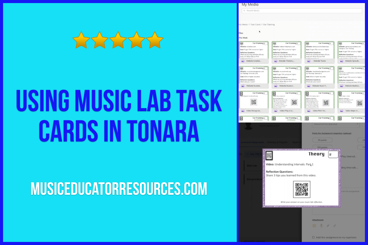 Using Music Lab Task Cards in Tonara